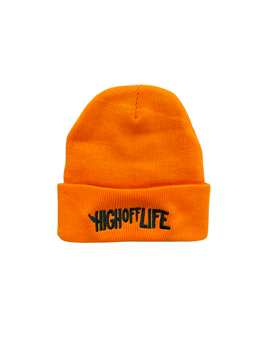 High Off Life Beanie Hat (Orange)