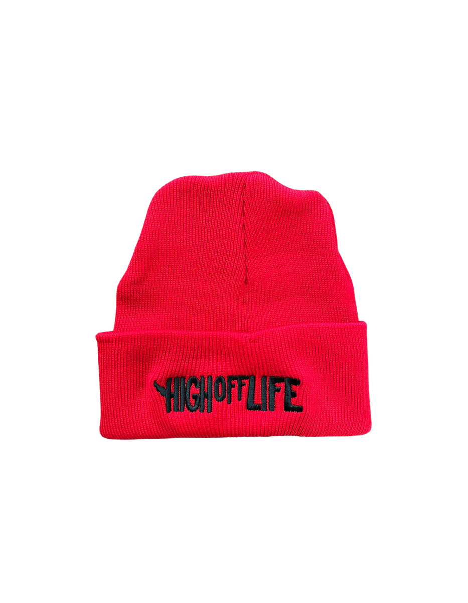 High Off Life Beanie Hat (Red) – High Off Life ®