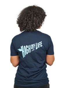 The Fly High Tee (Navy/Baby Blue)