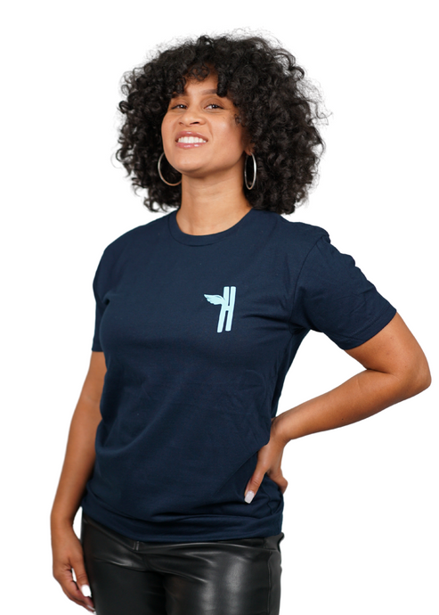 The Fly High Tee (Navy/Baby Blue)