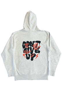 Don't Give Up Zip-Up Hoodie (Heather Gray)