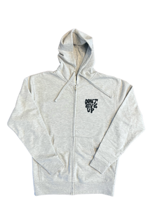 Don't Give Up Zip-Up Hoodie (Heather Gray)