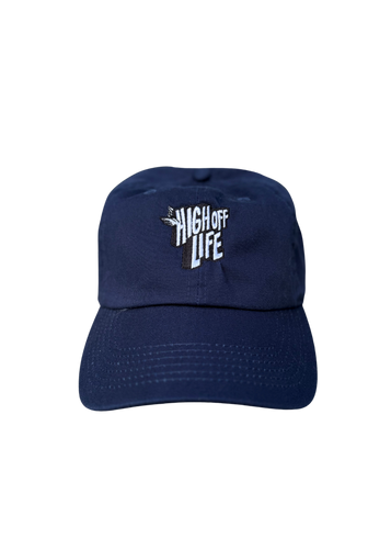 Navy High Off Life Embroidered Dad Hat