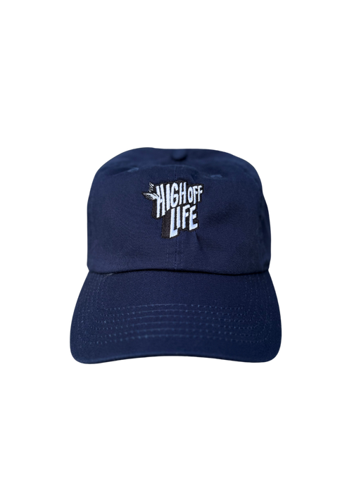 Navy High Off Life Embroidered Dad Hat