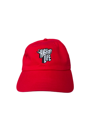 Red High Off Life Embroidered Dad Hat