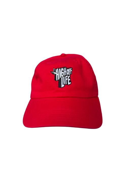 Red High Off Life Embroidered Dad Hat