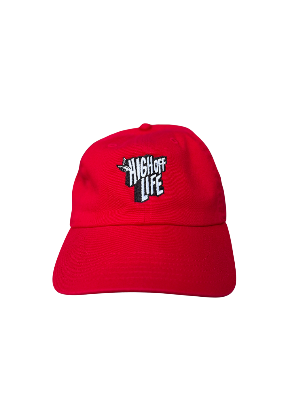 Red High Off Life Embroidered Dad Hat