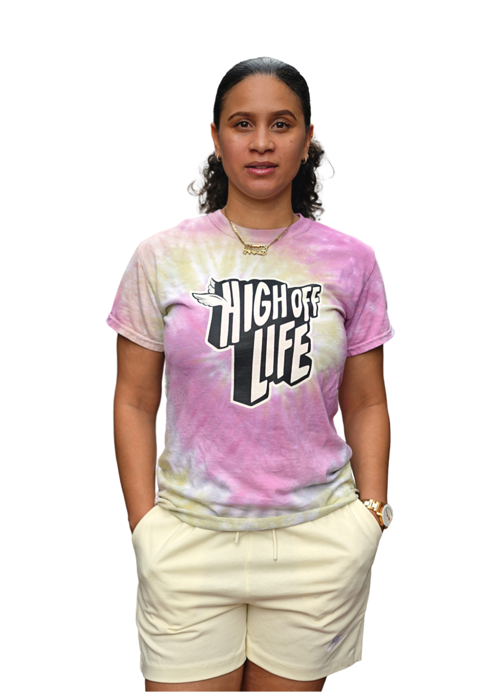 High Off Life T-Shirt (Desert Rose Tie-Dye)
