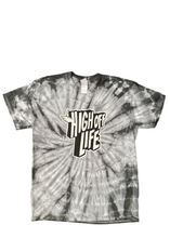 Load image into Gallery viewer, High Off Life T-Shirt (Black &amp; Gray Spider Tie-Dye)