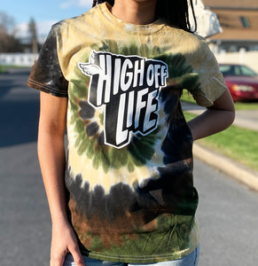 High Off Life T-Shirt (Camo Swirl Tie-Dye)