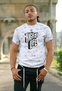 High Off Life T-Shirt (Crystal Gray Tie-Dye)