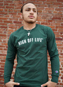 High Off Life Long Sleeve Trademark Tee (Dark Green)