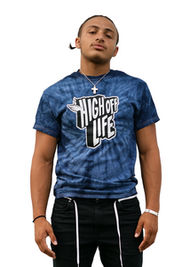 High Off Life T-Shirt (Navy Tie-Dye)