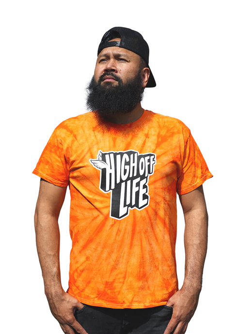 High Off Life T-Shirt (Orange Tie-Dye)
