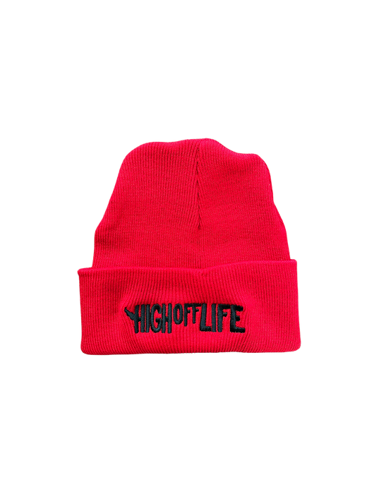 High Off Life Beanie Hat (Red)